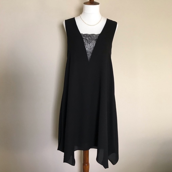 BCBGMAXAZRIA 'Alie' Lace Inset A-Line Dress - Picture 4 of 6